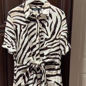 Ralph Lauren Zebra Print Size 12 Dress
